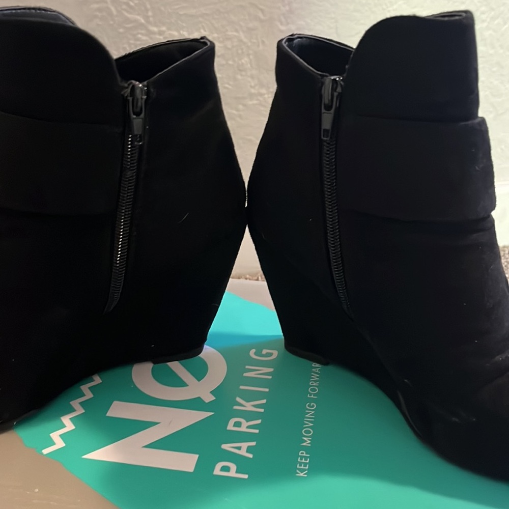 Suede Wedge Booties - Picture 6 of 7